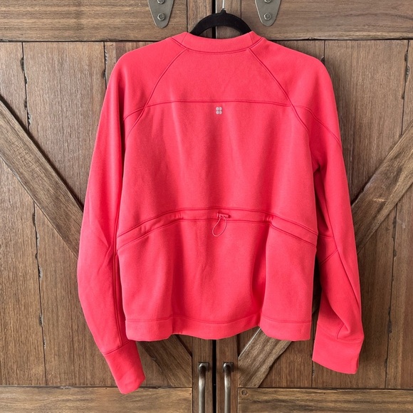 Sweaty Betty London Run Crew Neck Activewear Sweatshirt Thumbholes Coral Size M - Picture 4 of 8